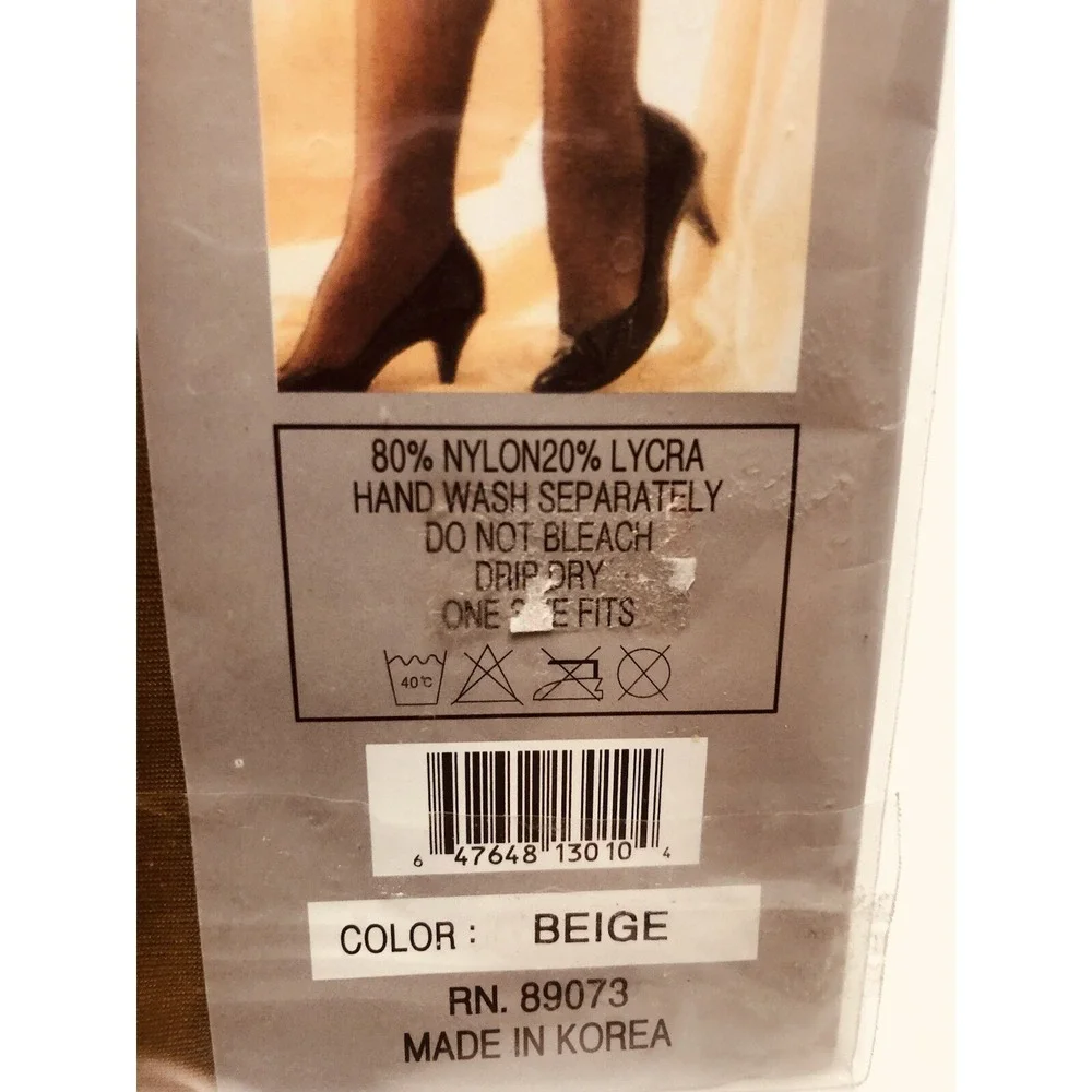Due Sang Knee High Support‎ Stockings Beige Korea One Size NEW